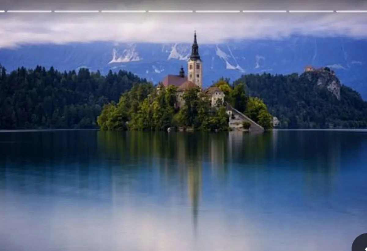 Lake Bled at golden hour